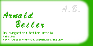 arnold beiler business card
